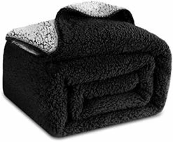 LAGHCAT Sherpa Blanket, Fuzzy Fluffy Cozy Soft Microfiber Double Side Sherpa Fleece Blanket, Fleece Flannel Plush Twin Size Blanket Suitable For Couch Bed, Sofa, Chair. (Black) -Electric Blankets Sales 2022 41TFbIpAbxL. AC