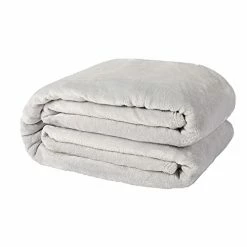 NANPIPER Fleece Blankets, Super Soft Flannel King Size Blanket For Bed, Luxury Cozy Microfiber Plush Fuzzy Blanket,Light Grey Beige