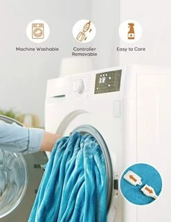 Topblan Electric Heated Blanket, Fast Heating Blanket 10 Heating Levels, Double-Layer Soft Flannel Heated Blanket Full Size For Bedroom Couch, Machine Washable, 72x84 Inches Blue -Electric Blankets Sales 2022 41TnsR2YYIL