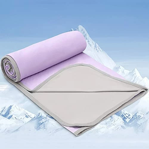 BORPRES Cooling Blanket,Japanese Chill-Plus Tech,Q-MAX>0.43 Cooling Fiber, Absorbs Heat Keep Cool,Double Sided Design,Idea For Hot Sleeper Night Sweats All Seasons,Small(51“×63”),Pink 8 BORPRES Cooling Blanket,Japanese Chill-Plus Tech,Q-MAX>0.43 Cooling Fiber, Absorbs Heat Keep Cool,Double Sided Design,Idea For Hot Sleeper Night Sweats All Seasons,Small(51“×63”),Pink - Image 6