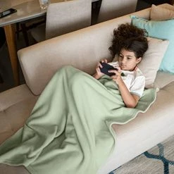 Martex 1B06869 Super Soft Fleece Plush Lightweight Blanket Low Lint Luxury Hotel Style Solid Pet Friendly Bed And Couch Blankets, Full Queen, Green -Electric Blankets Sales 2022 41UTT80DL0L