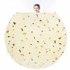 Segulah Burritos Blanket For Adults, 80 Inch Double Sided Funny Food Burrito Tortilla Blanket, 285 GSM Soft Flannel, Round, Novelty Gifts （80 Inches，Beige） -Electric Blankets Sales 2022 41UgMZehyAL