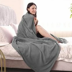 CHRUN Electric Heated Blanket Full Size 77'' X 84'', 4 Heating Levels & 10 Hours Auto-Off, Fast Heating & Machine Washable, Lightweight Cozy Soft Fleece For Home & Office Use -Electric Blankets Sales 2022 41V0YGqtbuL