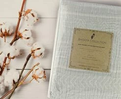 Boho Decor Bedroom 3-Layers Muslin Reversible Soft Cotton Bed Cover, Muslin Blankets For Adults, Soft Bedspread, Blanket Organic, Cotton Blanket, Turkish Throw Blanket, (Blue Blanket 87"x95") (Green) -Electric Blankets Sales 2022 41VUD7t1f5L