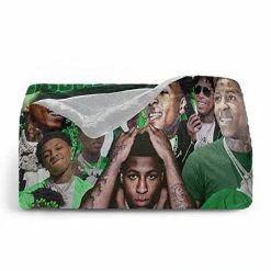 QNDYH Hip Hop Theme Blanket Flannel Blankets Ultra-Soft Warm Air Conditioning Nap Blankets 50"x40" Green -Electric Blankets Sales 2022 41W6l6WAX9L
