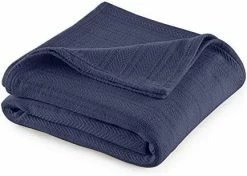 Vellux 1B07225 Cotton 360 GSM Breathable Solid Herringbone Lightweight Blanket Machine Washable Bed Sofa Blankets, Full Queen, White -Electric Blankets Sales 2022 41WEWVvLo6L. AC