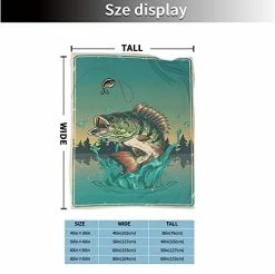 LodiSFOA Largemouth Bass Bass Jumping Out Of Water Fleece Blanket Travel Blanket Warm Soft Bed Blankets For Adults Gift For Christmas Holiday 50"x40" Black 3 14 LodiSFOA Largemouth Bass Bass Jumping Out Of Water Fleece Blanket Travel Blanket Warm Soft Bed Blankets For Adults Gift For Christmas Holiday 50"x40" Black 3 -Electric Blankets Sales 2022 41Ww9IIDbWL