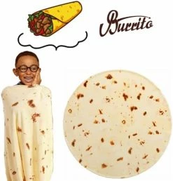 Kimdee Burrito Tortilla Blanket Double Sided 71 Inches For Adult And Kids, 280 GSM Cozy Flannel Fabric Taco Blanket, Novelty Giant Food Throw Blanket For Bed, Couch, Travel, Picnic And Beach -Electric Blankets Sales 2022 41XfoEHQQyL. AC