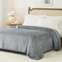 Homemate Electric Heated Blanket Dual Controller King Size 100"x 90" Grey,5 Heating Levels Fast Heating,10 Hours Auto Off, Heat Blanket Over-Heated Protection Double Soft Flannel,ETL Certified Blue -Electric Blankets Sales 2022 41XlwYJKs7L. AC