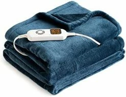 Topblan Electric Heated Blanket, Fast Heating Blanket 10 Heating Levels, Double-Layer Soft Flannel Heated Blanket Full Size For Bedroom Couch, Machine Washable, 72x84 Inches Blue -Electric Blankets Sales 2022 41YFdo DtOL. AC