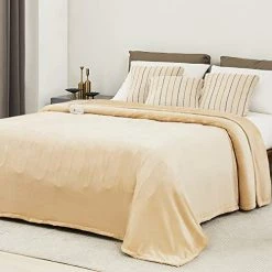 JKMAX Electric Heated Blanket, 90*100 Cozy Heated Blanket For Bed, 5 Heating Levels & 10 Hours Auto Off, Dual Controller Electric Blanket For Adults, Flannel Electric Throw Blanket, (90*100, Grey) -Electric Blankets Sales 2022 41ZUGuSrAiL. AC