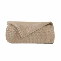 BOUTIQUO 100% Cotton Bed Blanket, Breathable Thermal Blanket Full - Queen Size, Soft Honeycomb Waffle 90''x90'', Perfect For Layering Any All Season, Beige, (90''x90'') (70474) Teal