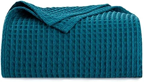 HBlife Premium 100% Cotton Blanket King Size, Soft Lightweight Breathable Waffle Weave Thermal Blanket For Home Decoration, Grey 90 X 106 Inches 10 HBlife Premium 100% Cotton Blanket King Size, Soft Lightweight Breathable Waffle Weave Thermal Blanket For Home Decoration, Grey 90 X 106 Inches - Image 8
