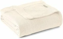 Whisper Organics 100% Cotton Blanket - Woven Cotton Blanket - Organic Cotton Blanket - Breathable Blanket For Bed - GOTS Certified Bed Blanket, 108"x90" (Natural, King) -Electric Blankets Sales 2022 41aTwZ08ACL. AC