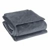 Uxcell Flannel Fleece Blanket Queen Size - Soft Lightweight Plush Microfiber Bed Blanket For Sofa Or Couch, Machine Washable Blankets Fleeces, Dark Gray 78x90 Inch -Electric Blankets Sales 2022 41d6TkImtPL