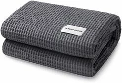 STFLY Cooling Blanket, 100% Bamboo Waffle Weave Blanket, Breathable Soft Blanket For All Season, Lightweight Blanket For Couch Bed Sofa(80x90 Inches, Dark Grey) -Electric Blankets Sales 2022 41dsdMtakIL. AC