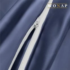 WONAP Bamboo Duvet Cover For Weighted Blankets | 60''x80'', Queen Size | 12 Ties | Ultra Soft | Cooling | Folkstone Grey -Electric Blankets Sales 2022 41ezWNZJydL