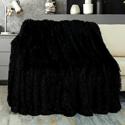 XYYZYZ Extra Soft Faux Fur Queen Blanket,Lightweight Plush Fluffy Fuzzy Blanket For Bed,Black 3 XYYZYZ Extra Soft Faux Fur Queen Blanket,Lightweight Plush Fluffy Fuzzy Blanket For Bed,Black