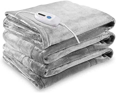 McJaw Electric Blanket Heated Full Size 72"x84" Oversized Flannel Heated Blanket, ETL Certification Fast Heating With 4 Heating Levels &10 Hours Auto Off, Machine Washable-Linen Gray 10 McJaw Electric Blanket Heated Full Size 72"x84" Oversized Flannel Heated Blanket, ETL Certification Fast Heating With 4 Heating Levels &10 Hours Auto Off, Machine Washable-Linen Gray - Image 8