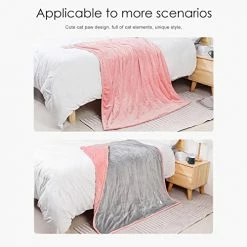 Homde Heated Electric Throw 50 Inch X 60 Inch Flannel Washable Blanket With 10-Heat Setting Auto-Off Controller For Bed Or Couch, Double-Side (Pink And Gray) -Electric Blankets Sales 2022 41fraNE8wHL