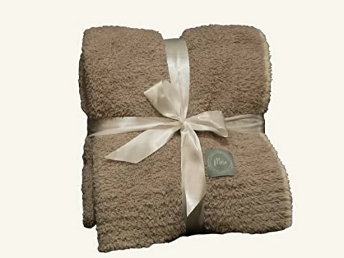 Mésa's 50 X 72 Inches Large, Fair-Toned Polyester Material, Machine Washable, Ultra-Soft And Cozy Blanket (Flax / White) Flax/white 6 Mésa's 50 X 72 Inches Large, Fair-Toned Polyester Material, Machine Washable, Ultra-Soft And Cozy Blanket (Flax / White) Flax/white - Image 4