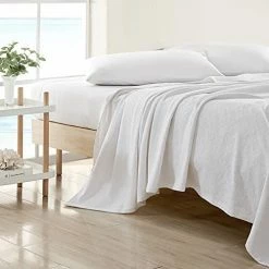 Nautica - King Blanket, Organic Cotton Bedding, Medium Weight Home Decor For All Seasons (Ripple Cove White, King) -Electric Blankets Sales 2022 41gNymTiAgL. AC 1