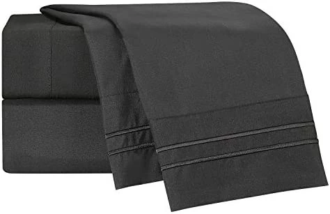 Clara Clark Superior Bed Sheet Set - Double Brushed Microfiber 4-Piece Bed Set - Deep Pocket Fitted Sheet - King - Burnt Sienna Light Blue Aqua 9 Clara Clark Superior Bed Sheet Set - Double Brushed Microfiber 4-Piece Bed Set - Deep Pocket Fitted Sheet - King - Burnt Sienna Light Blue Aqua - Image 7