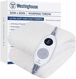 Westinghouse Electric Blanket Full Size, Soft Plush Sherpa Heated Blanket With 10 Heating Levels & 1-12 Hours Auto-Off, Machine Washable, 62x84 Inches, Darkgrey 27 Westinghouse Electric Blanket Full Size, Soft Plush Sherpa Heated Blanket With 10 Heating Levels & 1-12 Hours Auto-Off, Machine Washable, 62x84 Inches, Darkgrey -Electric Blankets Sales 2022 41gquE7QAbL. AC
