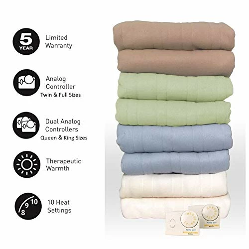 Biddeford Blankets - 1000-903292-535 Comfort Knit Heated Blanket, Twin, Cloud Blue 5 Biddeford Blankets - 1000-903292-535 Comfort Knit Heated Blanket, Twin, Cloud Blue - Image 3