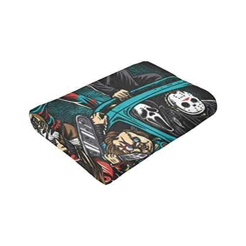 Juben Halloween Horror Movie Flannel Blanket Lightweight Cozy Air Conditioning Blanket Microfiber Soft Blankets Anti-Static Fuzzy Soft For Bed Couch Chair Living Room 50"X40" Horror-2 8 Juben Halloween Horror Movie Flannel Blanket Lightweight Cozy Air Conditioning Blanket Microfiber Soft Blankets Anti-Static Fuzzy Soft For Bed Couch Chair Living Room 50"X40" Horror-2 - Image 6