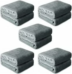 EIUE 15 Packs Flannel Blankets In Bulk,Wholesale Ultra Soft Cozy Fleece Blankets For Wedding,Homeless Donate,Hotels Decor Grey Green -Electric Blankets Sales 2022 41iPmyxeMfL. AC