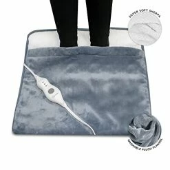SensorPEDIC Heated Foot Warmer With User-Friendly Digital Controller And SensorSafe Overheat Protection, 22" X 20", Flint Stone Grey -Electric Blankets Sales 2022 41ijqab5wgL