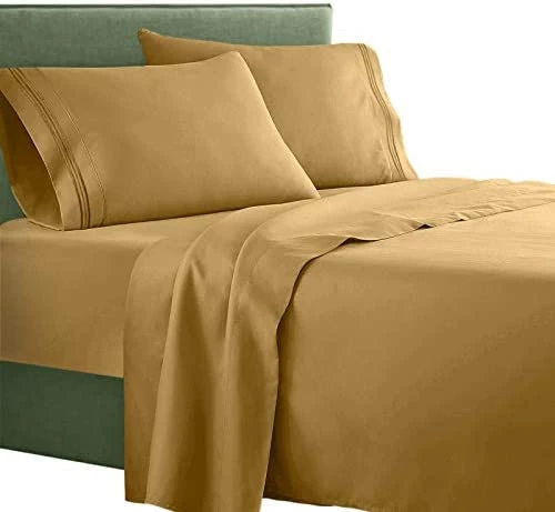 Clara Clark Superior Bed Sheet Set - Double Brushed Microfiber 4-Piece Bed Set - Deep Pocket Fitted Sheet - King - Burnt Sienna Light Blue Aqua 14 Clara Clark Superior Bed Sheet Set - Double Brushed Microfiber 4-Piece Bed Set - Deep Pocket Fitted Sheet - King - Burnt Sienna Light Blue Aqua - Image 12