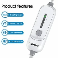 Eopecles Heated Blanket Electric Blanket Twin Size, Reversible Flannel 62" X 84" For Twin Bed, With 8 Hour Auto Off & 3 Heating Levels, Fast Heating Blanket-ETL Certification, Machine Washable,Grey -Electric Blankets Sales 2022 41jFU1xgHNL 1