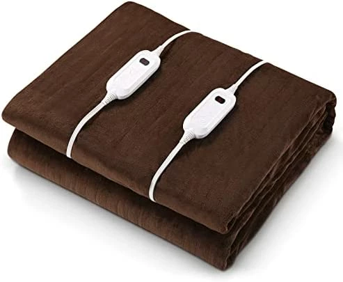 CURECURE Heated Electric Blanket Full Size 72" X 84" Oversized Flannel Heated Blanket With 4 Heating Levels & 10 Hours Auto Off, Comfort Warm Blanket For Bed Sofa Home Office Use, Machine Washable Grey 8 CURECURE Heated Electric Blanket Full Size 72" X 84" Oversized Flannel Heated Blanket With 4 Heating Levels & 10 Hours Auto Off, Comfort Warm Blanket For Bed Sofa Home Office Use, Machine Washable Grey - Image 6