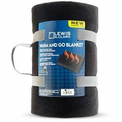 Lewis N. Clark USB Warm And Go Blanket, Black