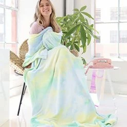 Ailemei Direct Rainbow Tie-Dye Colorful Queen To King Size Blanket, Soft Fuzzy Fleece Blankets, Cute Funny Decorative Flannel Bed Blankets, For Couch Sofa Livingroom, Warm Winter Blankets, Hot Pink Orange Rainbow -Electric Blankets Sales 2022 41jabe9oSVL. AC 2