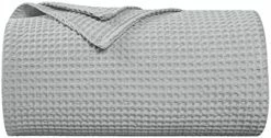 PHF 100% Cotton Waffle Weave Blanket King Size 104" X 90"-Summer Blanket Lightweight Soft Breathable- Perfect Blanket Layer For Couch Bed Sofa All Season Use-Elegant Home Decoration-White -Electric Blankets Sales 2022 41jmeu wZpL. AC