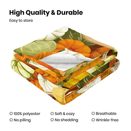 FSJIRGEN Halloween Pumpkin Fall Throw Blanket For Couch Autumn Black Flannel Fall Decor Thanksgiving Gifts Kids Adult Soft Small Lightweight For Bed Sofa Summer Blanket 50x60 Inch Pic-4 5 FSJIRGEN Halloween Pumpkin Fall Throw Blanket For Couch Autumn Black Flannel Fall Decor Thanksgiving Gifts Kids Adult Soft Small Lightweight For Bed Sofa Summer Blanket 50x60 Inch Pic-4 - Image 3