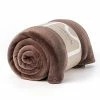 Mellowdy - Plush Flannel Blanket (Iron Brown, 90x90) - 320GSM Queen Size Soft, Cozy, Warm, Colorful Bed Blanket Throw