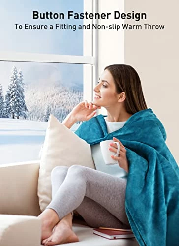 Rellorus Heated Blankets, Electric Blankets Throws, 10 Heating Levels, Auto Shut-Off, Fast And Even Heating With Hand Controller, Machine Washable, Double-Sided Flannel, ETL Certification(50" X 60") Sky Blue 8 Rellorus Heated Blankets, Electric Blankets Throws, 10 Heating Levels, Auto Shut-Off, Fast And Even Heating With Hand Controller, Machine Washable, Double-Sided Flannel, ETL Certification(50" X 60") Sky Blue - Image 6