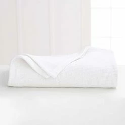 Martex Premium 100% Cotton Warm And Cozy Blanket Good For All Seasons, Lightweight And Breathable, Textured, Twin, White