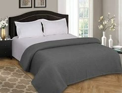 Elvana Home 100% Cotton Bed Blanket, Breathable Bed Blanket King Size, Cotton Thermal Blankets King, Perfect For Layering Any Bed For All Season, Charcoal Grey 19 Elvana Home 100% Cotton Bed Blanket, Breathable Bed Blanket King Size, Cotton Thermal Blankets King, Perfect For Layering Any Bed For All Season, Charcoal Grey -Electric Blankets Sales 2022 41l1KLJIsiL