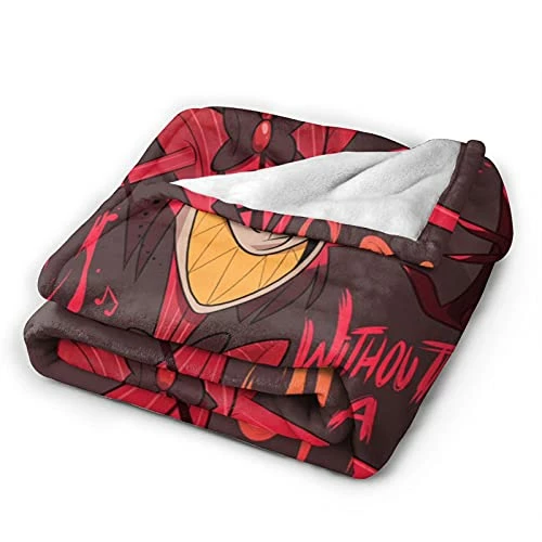 YSFyinee Hazbin Alastor Hotel Ultra-Soft Micro Fleece Blanket Warm 3D Graphic Plush Fluffy For Couch, Bed, Sofa 60"X50" Black 4 YSFyinee Hazbin Alastor Hotel Ultra-Soft Micro Fleece Blanket Warm 3D Graphic Plush Fluffy For Couch, Bed, Sofa 60"X50" Black - Image 2