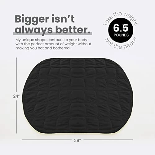 Nodpod Body 6.5lb Blanket (29" X 24") - Perfect For Relaxation, Lounging, Napping, Sleeping & Travel - Glass Bead Filled, Machine Washable - Black Onyx 4 Nodpod Body 6.5lb Blanket (29" X 24") - Perfect For Relaxation, Lounging, Napping, Sleeping & Travel - Glass Bead Filled, Machine Washable - Black Onyx - Image 2