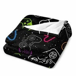 BVCRF Gaming Flannel Blanket Gamer Gamepad Throw Blanket 3D Print Ultra Soft Home Decor Comfortable Bedding For Sofa Bed Couch Travel 50"X40" Color 2 -Electric Blankets Sales 2022 41lwcnmNPxL