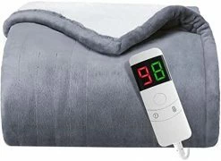 Greenoak Heated Electric Throw Blanket, 50“ X 62” Heating Blanket, Thick Soft Warming Plush Electric Lap Blanket Sherpa For Adults With 5-Position Timer &10 Heating Levels (Grey) Light Grey 17 Greenoak Heated Electric Throw Blanket, 50“ X 62” Heating Blanket, Thick Soft Warming Plush Electric Lap Blanket Sherpa For Adults With 5-Position Timer &10 Heating Levels (Grey) Light Grey -Electric Blankets Sales 2022 41mF9uHo3L. AC 1