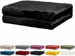 Rendiele Fleece Throw Blankets Fluffy Warm Solid Color Blankets For Bed (Grey, 90''x90'' Queen) -Electric Blankets Sales 2022 41mkgCTRHJL. AC