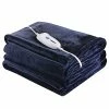 YANYEA Electric Heated Blanket Twin Size 62"x84" Premium Soft Flannel 10 Hours Auto Off With 4 Heating Levels ETL & FCC Certified Machine Washable