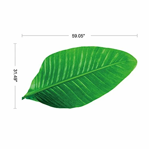 A.B Crew Personalized Leaf Shaped Flannel Blanket Office Nap Blanket(Phrynium Leaf) 4 A.B Crew Personalized Leaf Shaped Flannel Blanket Office Nap Blanket(Phrynium Leaf) - Image 2